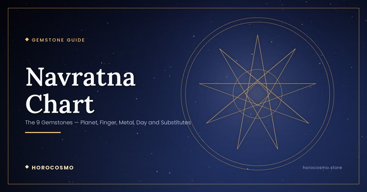 Navratna Chart: The 9 Gemstones — Planet, Finger, Metal, Day and Substitutes