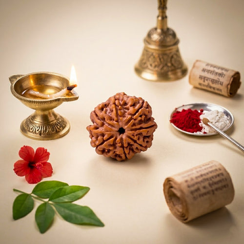 7 Mukhi Rudraksha Bead (Nepal) – Wealth & Sade Sati Relief (Mahalakshmi) (Certified)