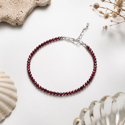 Garnet Anklet – Passion & Vitality (Certified & Energised)