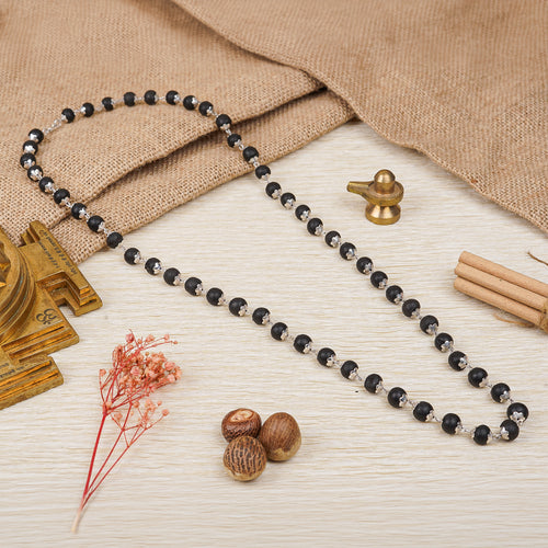 Silver Karungali Mala – Protection from Negativity (Certified & Energised)