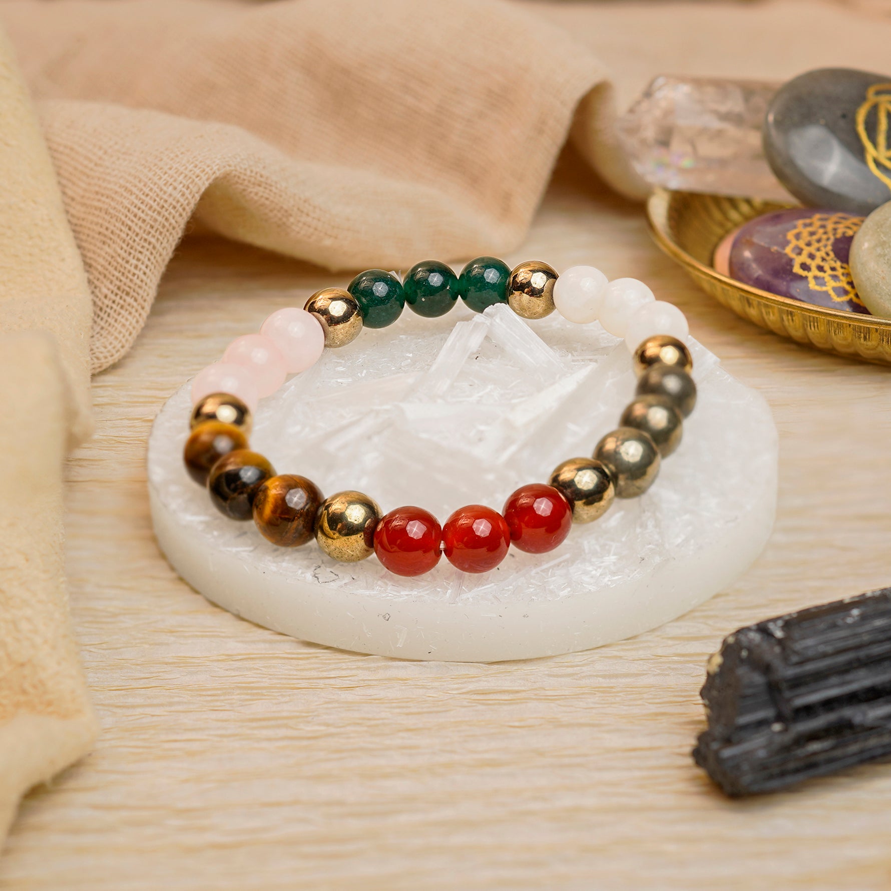 Dhan Vriddhi with FREE Raw Selenite Plate, alternate view — Horocosmo