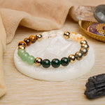 Dhan Yog Bracelet + FREE Raw Selenite Plate, alternate view — Horocosmo