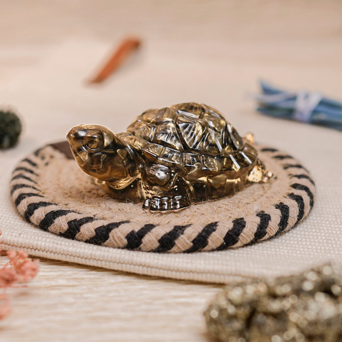 Vastu Pyrite Tortoise, alternate view — Horocosmo