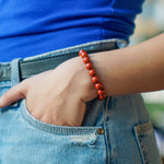 Red Jasper Bracelet, detail view — Horocosmo