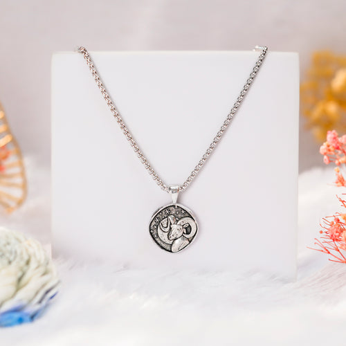 Aries Pendant with Silver Finish