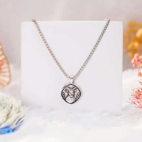 Capricorn Pendant with Silver Finish