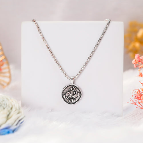Pisces Pendant with Silver Finish