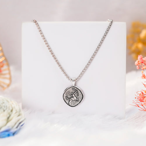 Sagittarius Pendant with Silver Finish