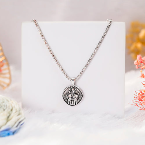 Gemini Pendant with Silver Finish