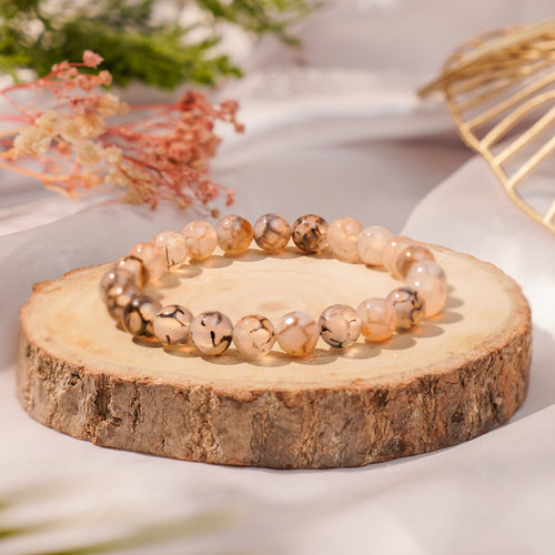 Dragon Vein Agate Bracelet – Spiritual Wellbeing (Certified & Energised)