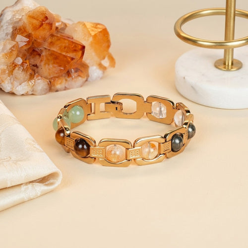Metal Dhan Yog Bracelet - Gold – Wealth & Money (Certified & Energised)