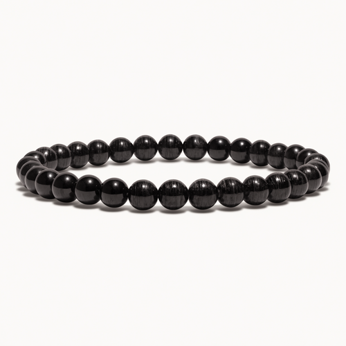 Black Tourmaline Bracelet – Protection & Grounding (Certified & Energised)