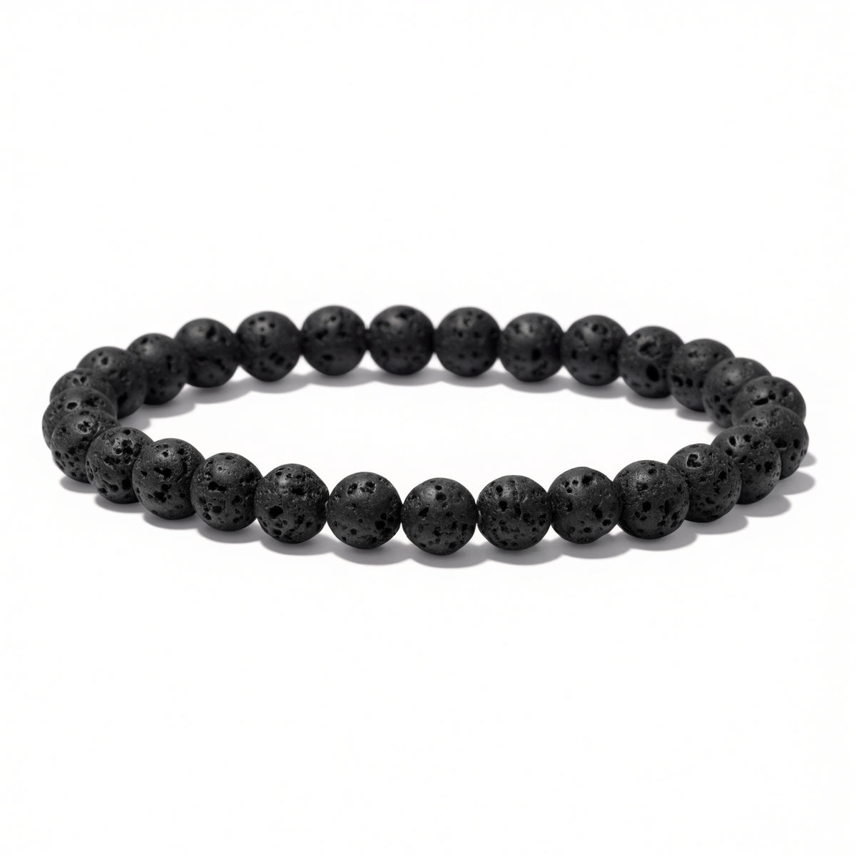 Lava stone bracelet for strength, grounding & aroma diffusing, certified — Horocosmo