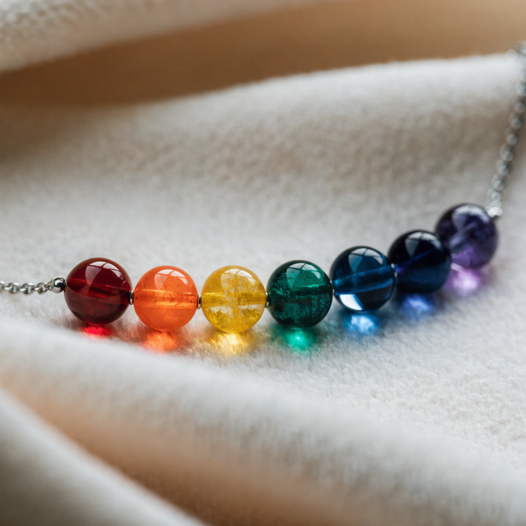Seven Chakra Anklet detail
