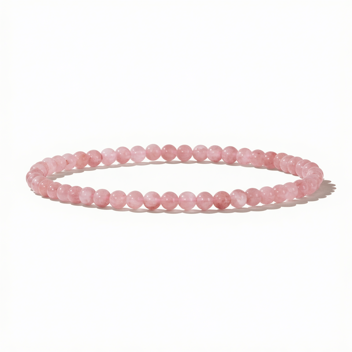 Rose quartz anklet for love & emotional healing, certified & energised — Horocosmo