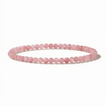 Rose quartz anklet for love & emotional healing, certified & energised — Horocosmo
