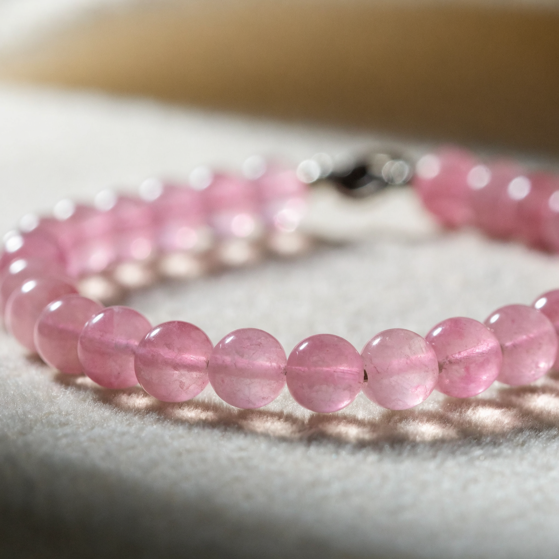 Rose Quartz Anklet detail
