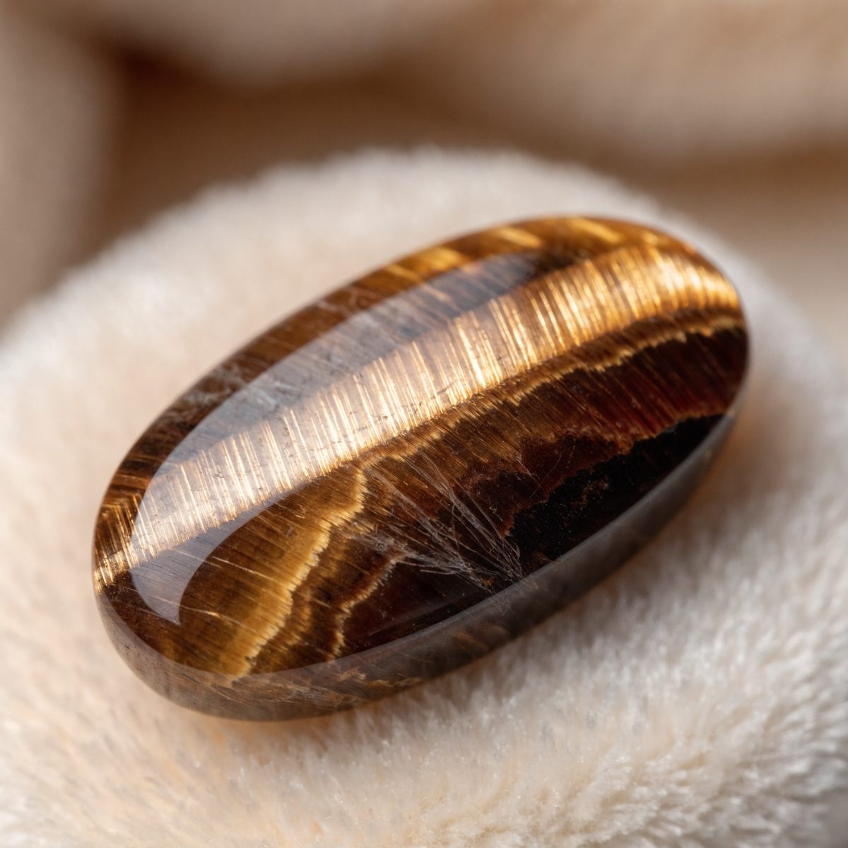 Raw Tiger Eye Gemstone detail