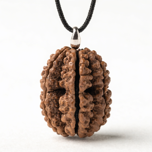 Rudraksha Pendant – Silver Capped Panchmukhi Locket (Certified & Energised)