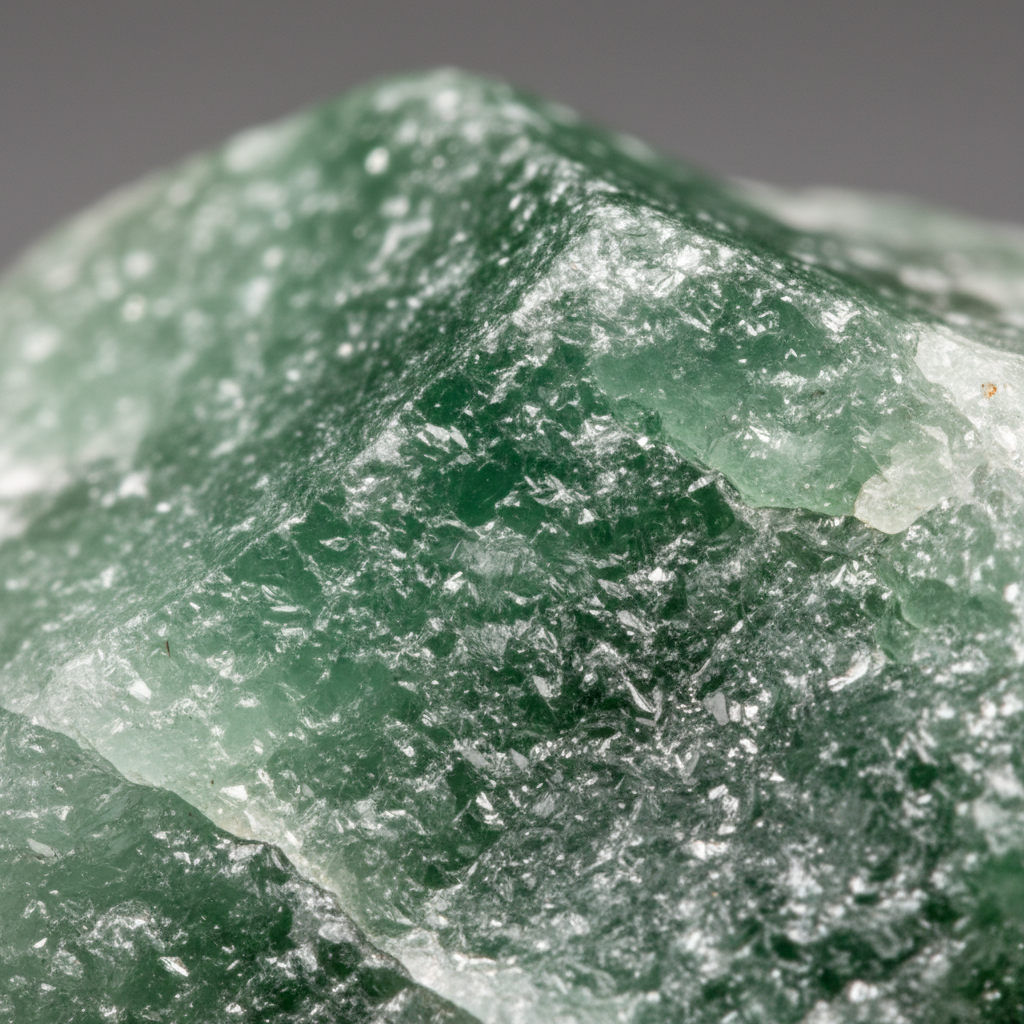 Green Aventurine macro detail showing natural silvery shimmer – Horocosmo