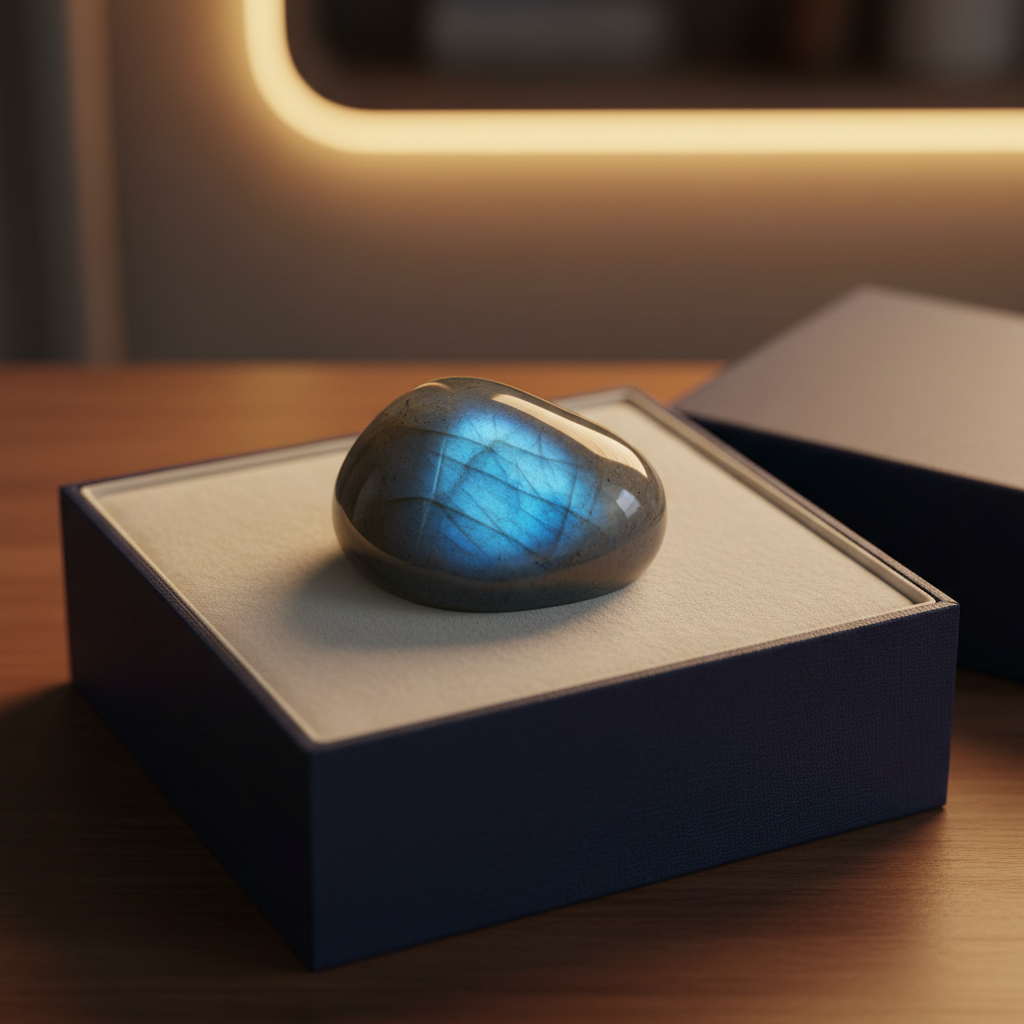 Natural Labradorite crystal in a premium gift box – Horocosmo