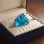 Natural Blue Apatite vivid blue stone in a premium gift box – Horocosmo