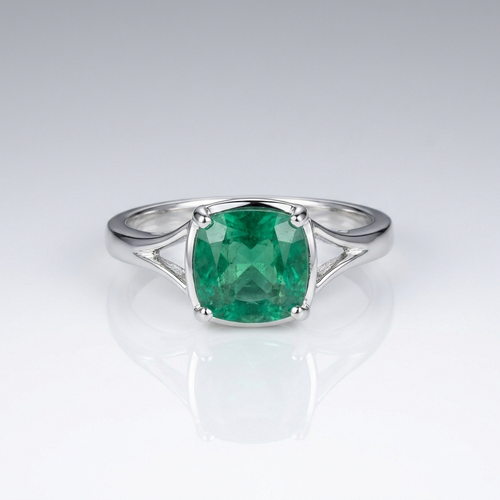 Natural Emerald (Panna) Silver Ring – Mercury (Budh) Remedy | Lab-Certified & Energised
