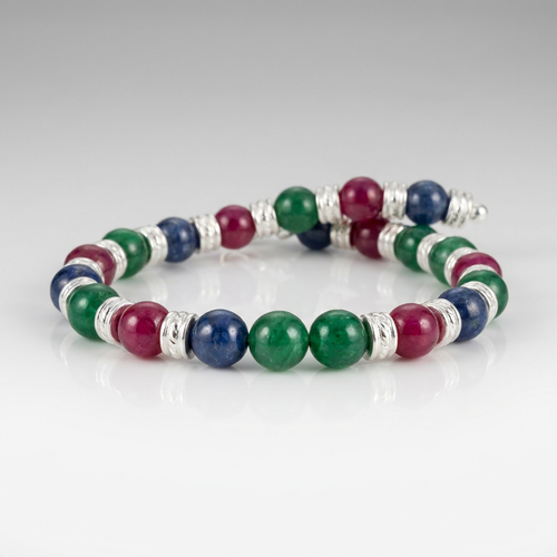 Premium Silver Gemstone Bracelet (Certified) – Astrological Remedy Beads