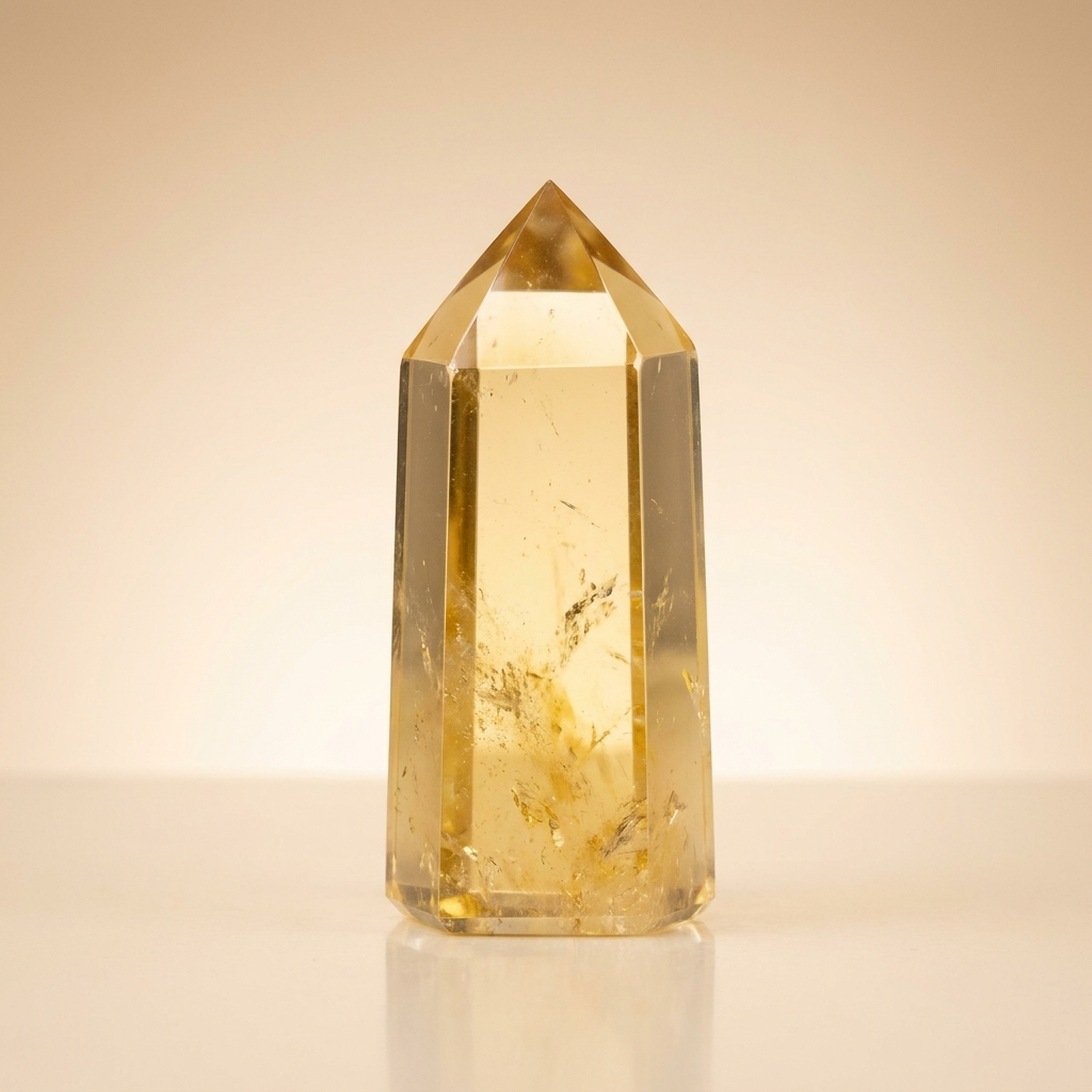 Natural Citrine crystal tower – representative image; each natural stone varies slightly in pattern and shade