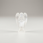 Carved selenite crystal angel – representative image; each natural stone varies slightly in pattern