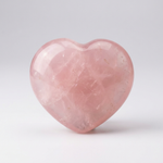 Carved rose quartz crystal heart – representative image; each natural stone varies slightly in shade