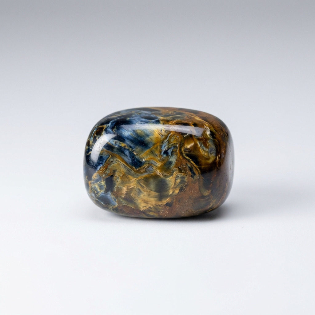Raw natural pietersite stone – representative image; each natural stone varies in swirl, colour and size