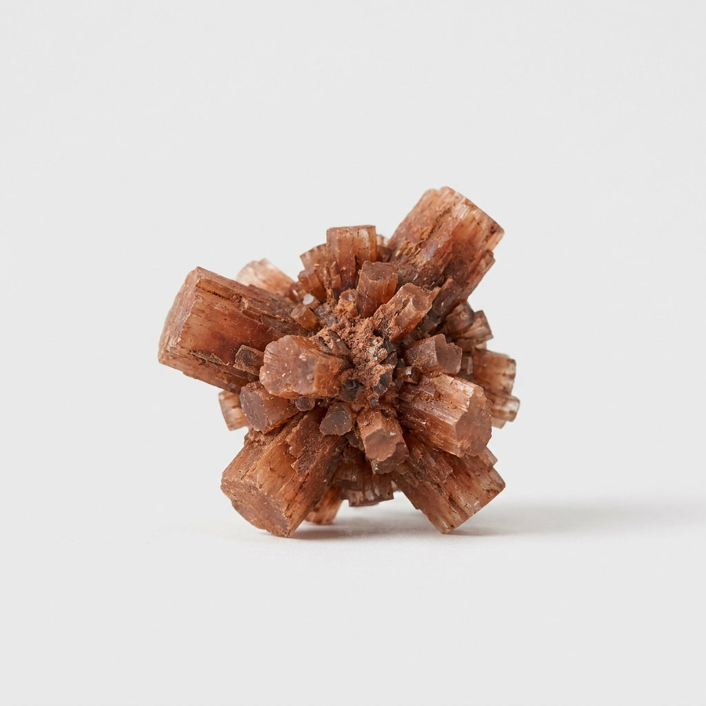 Raw natural aragonite star cluster – representative image; each natural cluster varies in shape, colour and size