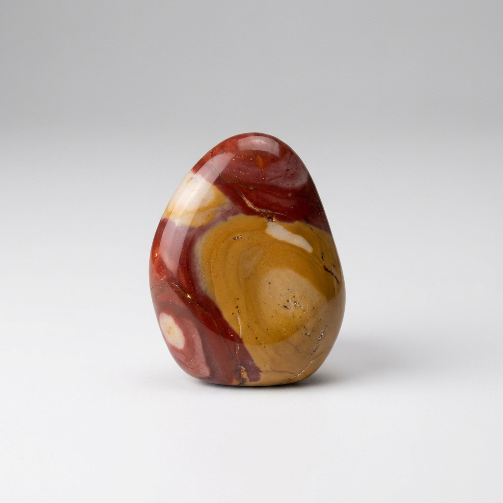 Raw natural mookaite jasper stone – representative image; each natural stone varies in pattern, colour and size