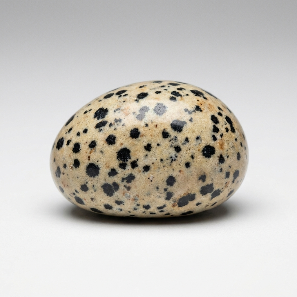 Natural dalmatian jasper stone – representative image; each natural stone varies in spots and size