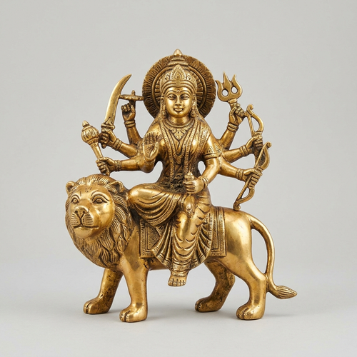 Brass Maa Durga Murti – Divine Shakti, Power & Protection (Abhimantrit & Energised)