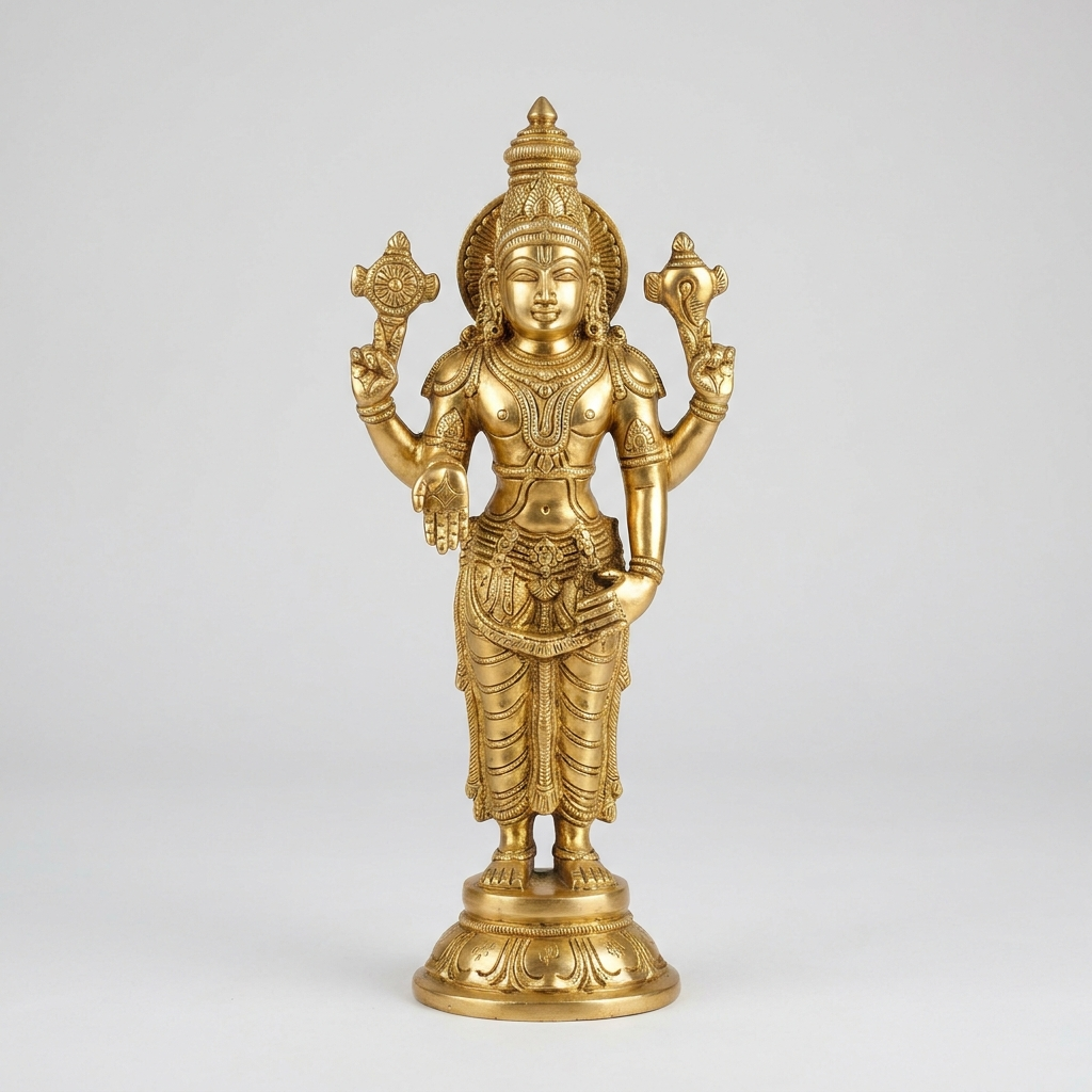 Brass Tirupati Balaji murti – representative image; brass is hand-finished and varies slightly