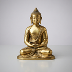Brass meditating Buddha murti – representative image; brass is hand-finished and varies slightly