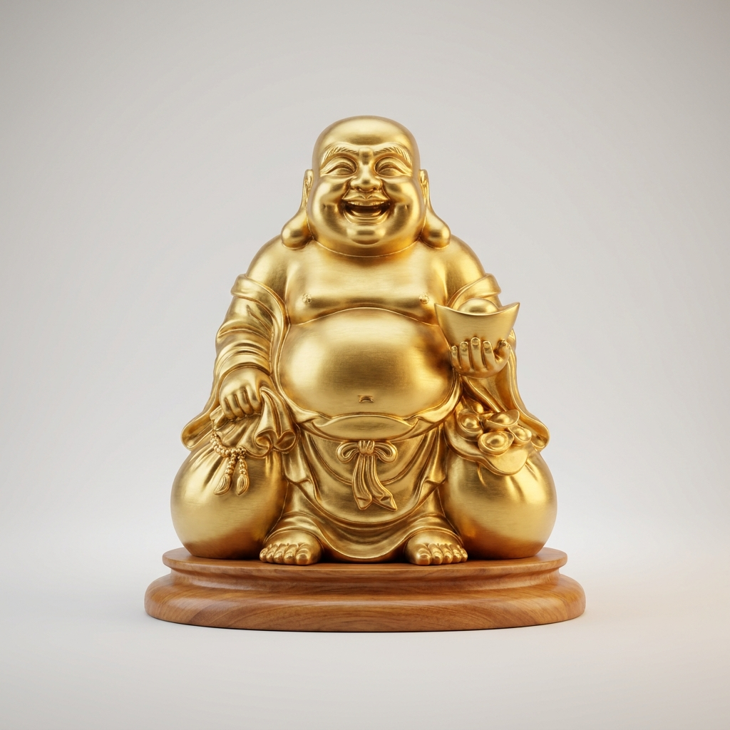 Laughing Buddha feng shui statue – representative image; finish varies slightly