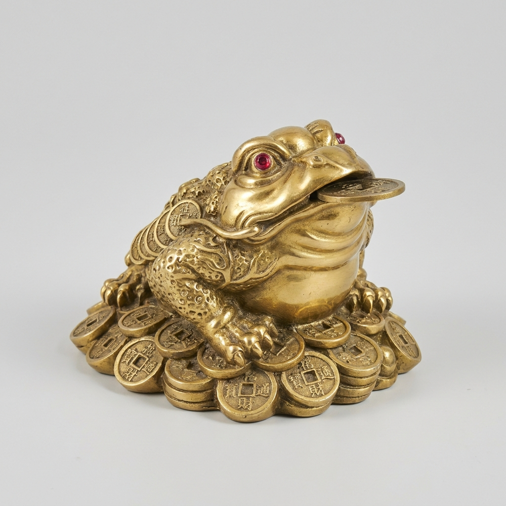 Feng shui three-legged money frog – representative image; finish varies slightly