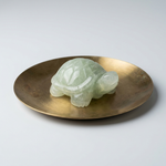 Crystal tortoise on metal plate Vastu set – representative image; crystal tone varies
