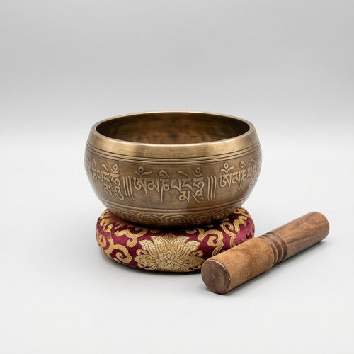 Tibetan Singing Bowl Set – Sound Healing & Meditation (with Striker & Cushion)