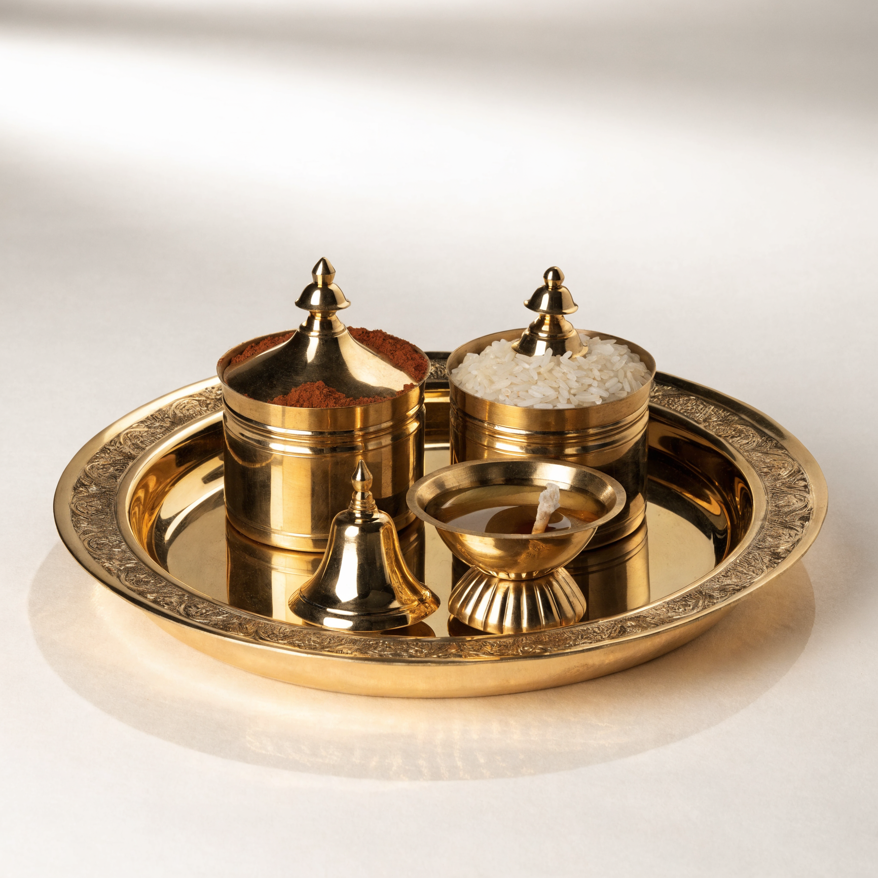 Decorative Puja Thali Set for Aarti
