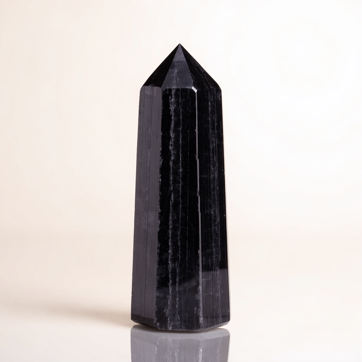 Natural Black Tourmaline Crystal Tower