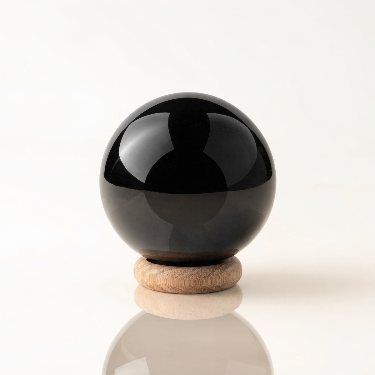 Natural Black Obsidian Crystal Sphere