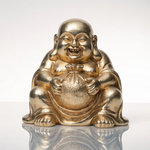 Golden Laughing Buddha Figurine