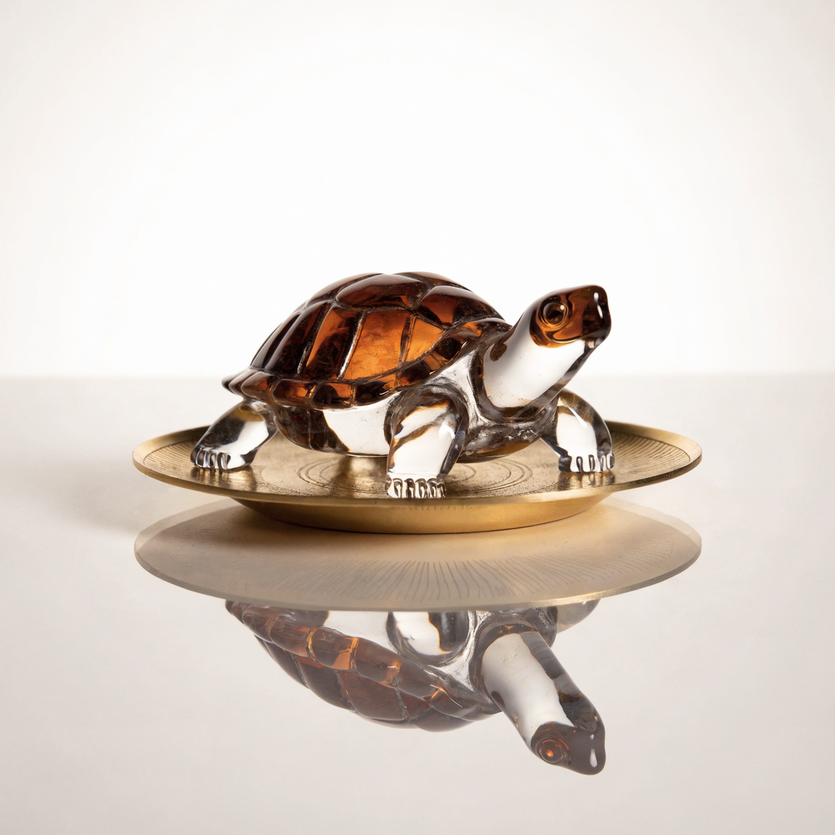 Crystal Tortoise on Metal Plate