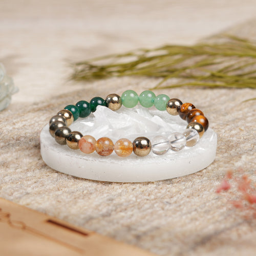 Money Magnet Bracelet + FREE Raw Selenite Plate – Money & Opportunity (Certified & Energised)