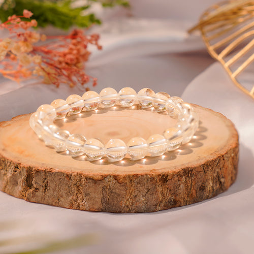 Clear Quartz Bracelet – Spiritual Wellbeing (Certified & Energised)